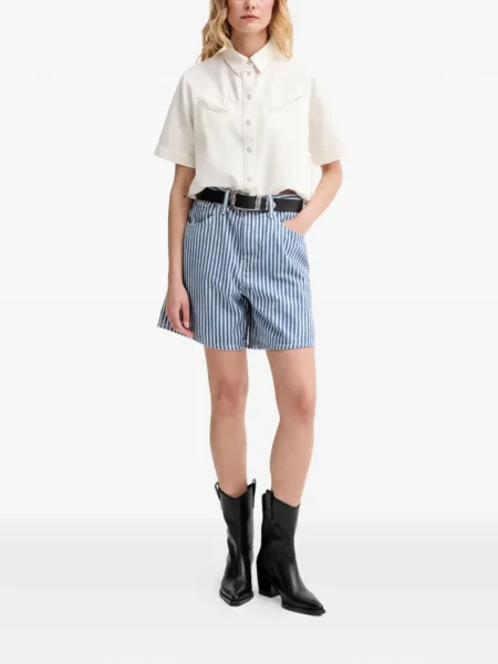 Curea Levi's® cu broderie cu cataramă cu dungi albastru