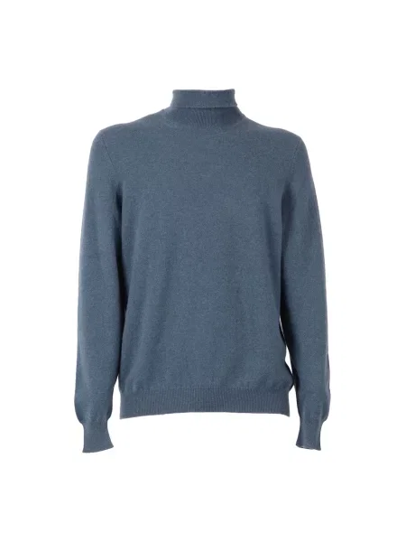 Sweter z golfem Fedeli do golfa niebieski