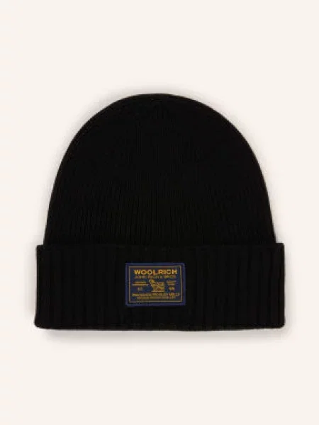 Woolrich Czapka schwarz czarna