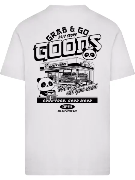 Mister Tee Tričko Grab And Go / šedobiela čierna