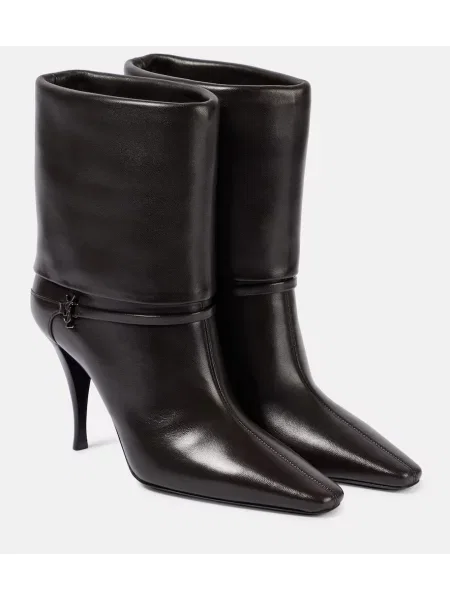 Botine Saint Laurent din piele maro
