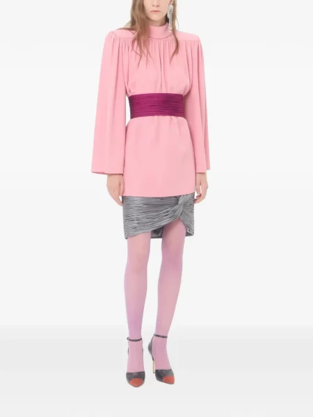 Fusta mini Valentino Garavani din satin gri