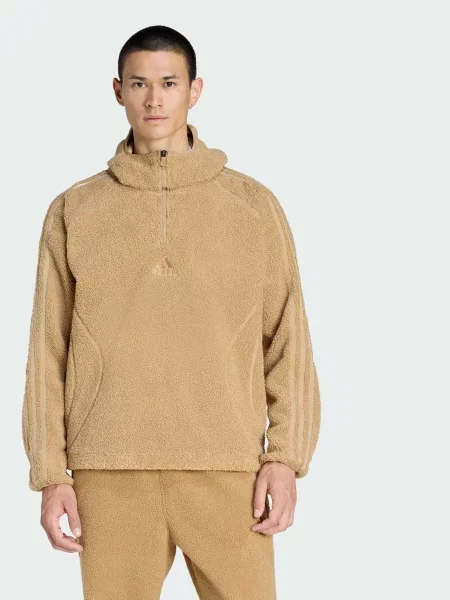 Переработанный худи Adidas коричневое