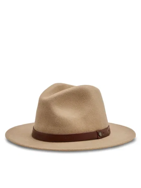 Brixton Klobúk MESSER FEDORA / hnedá béžová
