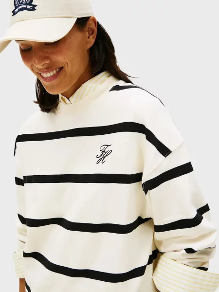 Лонгслив Tommy Hilfiger в полоску белый