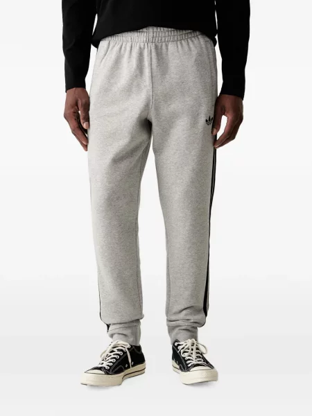 Pantaloni Adidas cu dungi cu platformă cu imagine negru