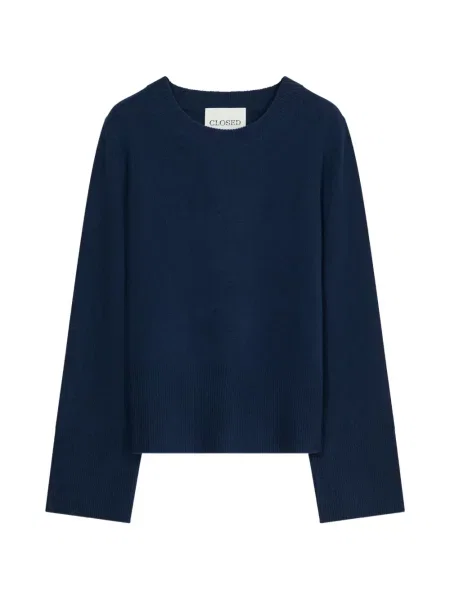 Pulover Closed cu decolteu rotund lung albastru