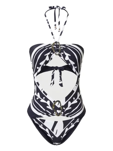 Costum de baie Twinset cu gât halter albastru