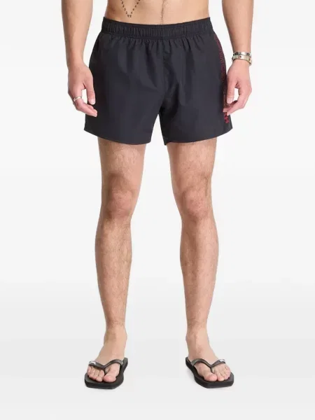 Slip de baie Hugo cu imagine negru