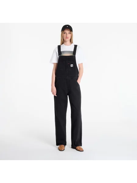 Salopetă de blugi Carhartt Wip cu strasuri negru
