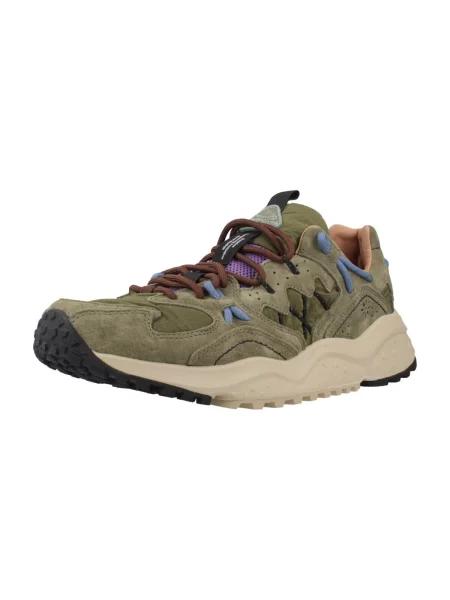 Pantofi Flower Mountain cu model floral verde