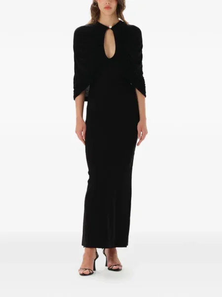 Rochie Manuri drapată de costum negru