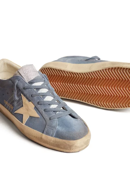 Iš natūralios odos sportbačiai Golden Goose mėlyna