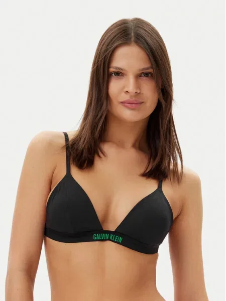 Calvin Klein biustonosz kąpielowy lekko usztywniona miseczka czarny