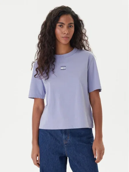 Tommy Jeans tričko fialová