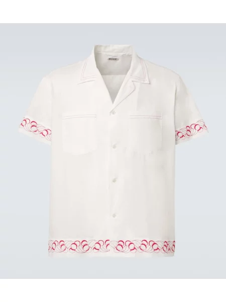 Srajca Bode z vezenjem poplin bela