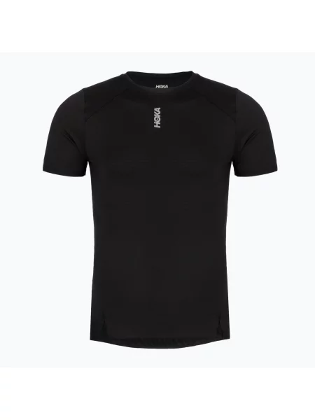 Tricou de alergare pentru bărbați HOKA EveryRun Short Sleeve black negru