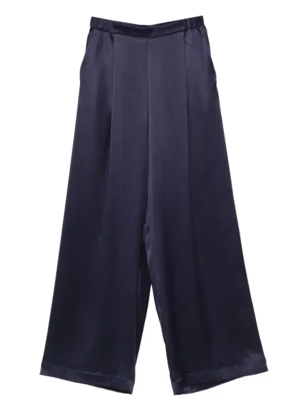 Pantaloni Carine Gilson din satin albastru