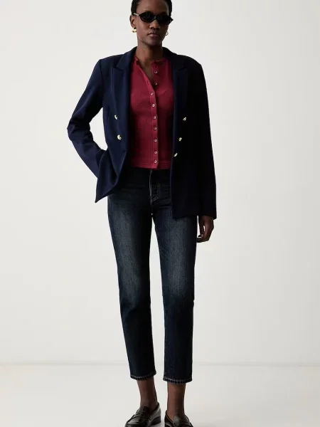 Levi's tricou pentru femei cu modal RORY BUTTON THROUGH SS