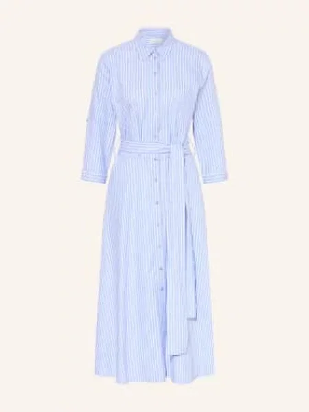 Milano Italy Sukienka Koszulowa Z Rękawami blau biała