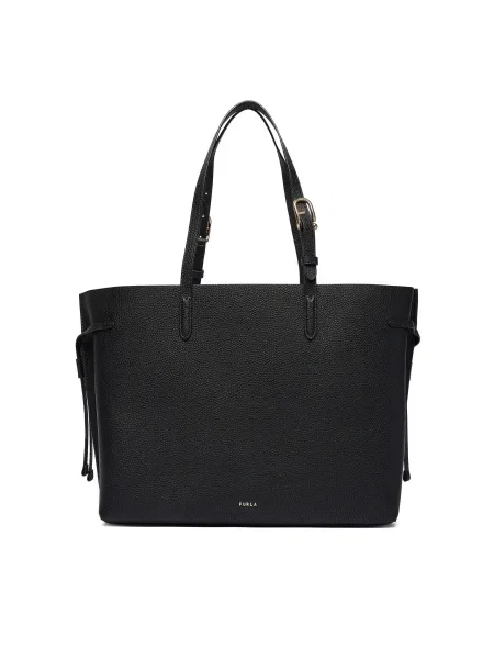 Geantă shopper Furla din piele negru