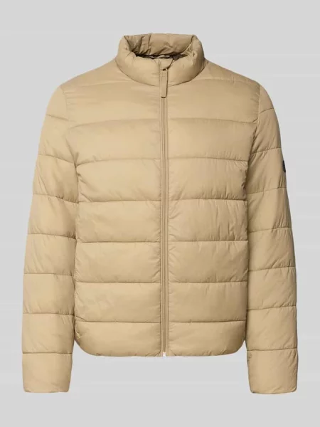 Kurtka pikowana o kroju regular fit ze stójką Pepe Jeans beżowa