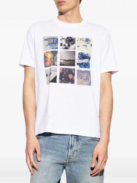 Tricou Ps Paul Smith cu imagine alb