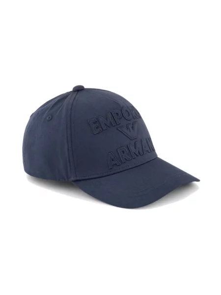 Czapka z daszkiem Emporio Armani niebieska