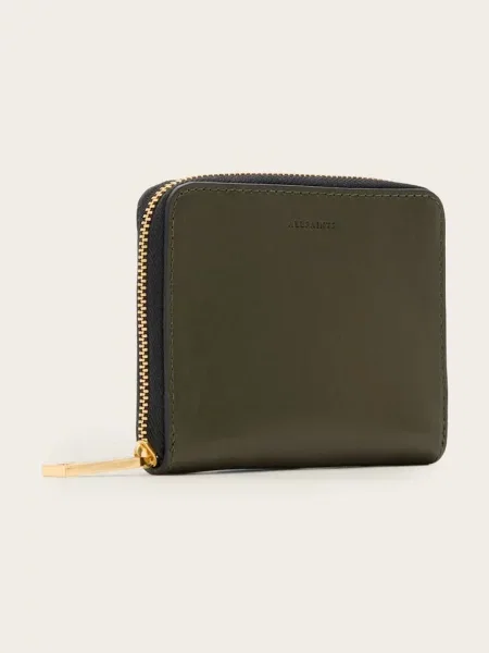 Шкіряний гаманець AllSaints LENA HEX зелений