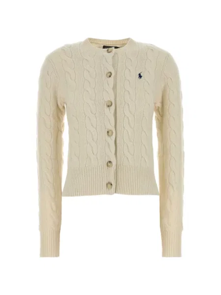 Pulover Polo Ralph Lauren cu broderie tricotate alergare maro