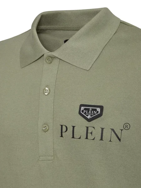 Trumpas polo marškinėliai Philipp Plein žalia