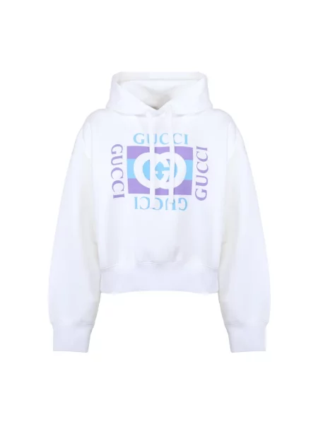 Bluza z kapturem Gucci biała