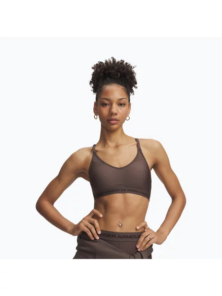Спортен сутиен Under Armour Crossback Low peppercorn/kona brown кафяво