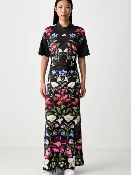 Adidas rochie x Farm Rio negru