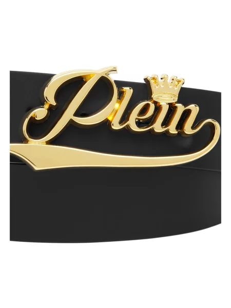 Pasek Philipp Plein skórzany czarny