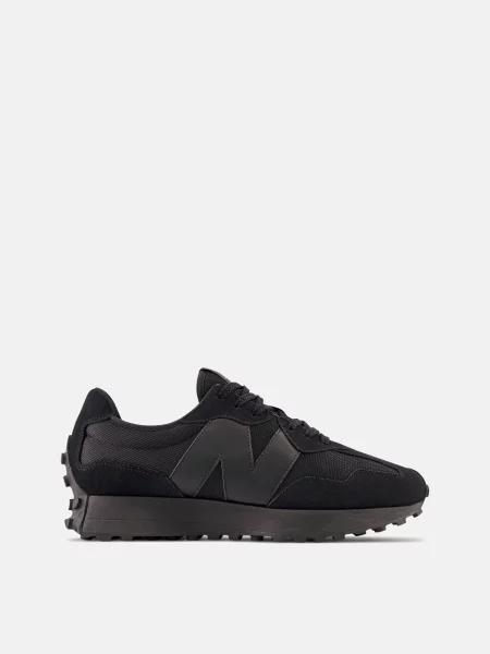 Замшевые повседневные кроссовки New Balance 327 черные