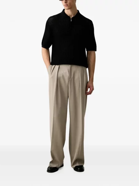 Μάλλινο με κολάρο polo Emporio Armani μπλε