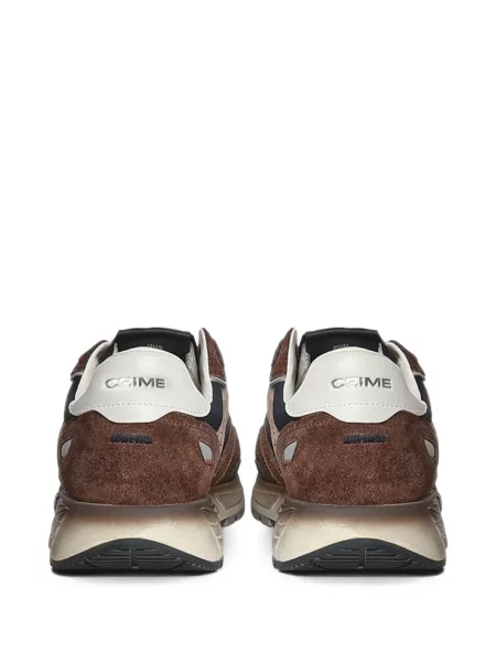 Sneakers Crime London σουέντ καφέ