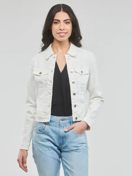Džínsová bunda Vero Moda biela