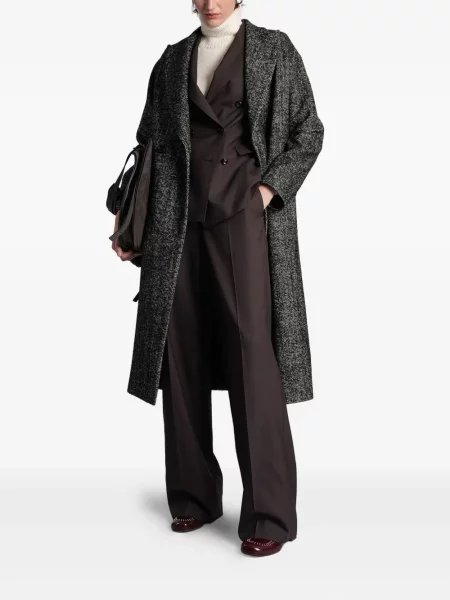 Spodnie garniturowe Tagliatore dwurzędowe brązowe