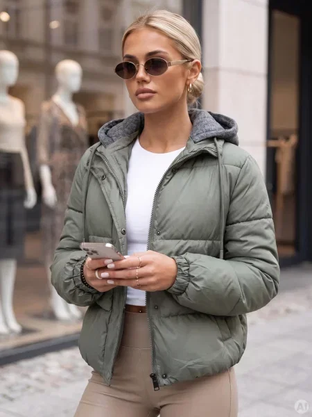 Kurtka pikowana KHALEESI Dstreet zielona