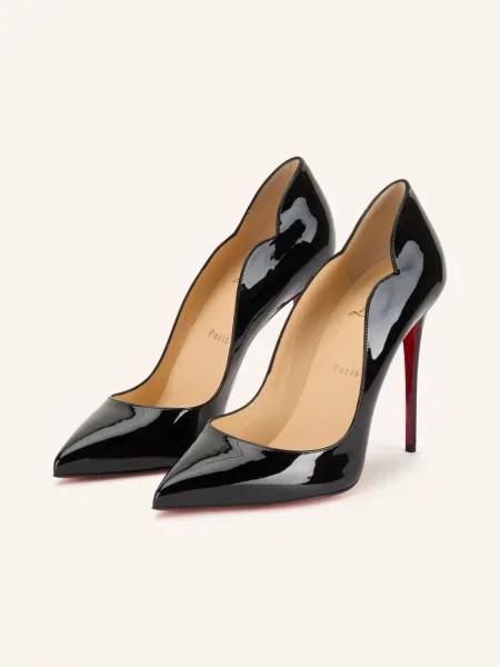 Christian Louboutin Lakierowane Czółenka Hot Chick schwarz czarna
