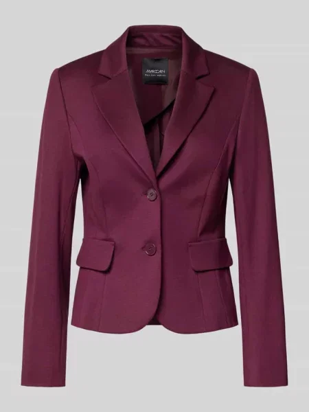 Marynarka w kratę o kroju slim fit z z patką Marc Cain