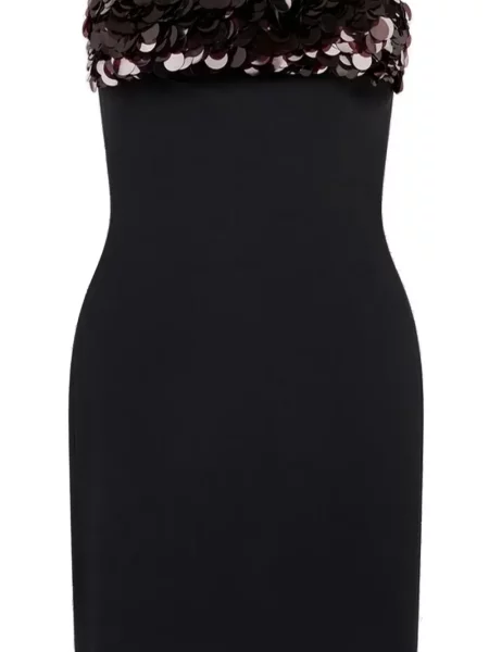 Rochie mini David Koma cu paiete de costum negru