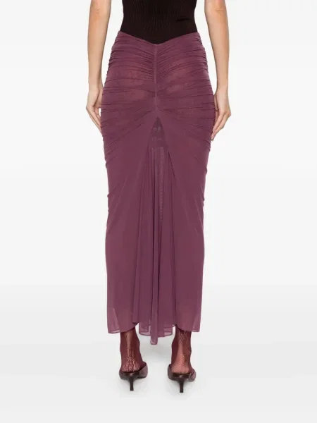 Fusta maxi Mugler plasă violet