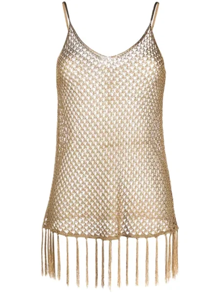 Top Dodo Bar Or cu franjuri auriu