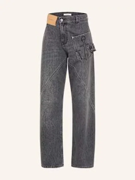 Jw Anderson Jeansy Bojówki Twisted grau szare