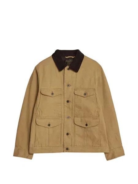 Gulerat geacă Filson de catifea cord maro