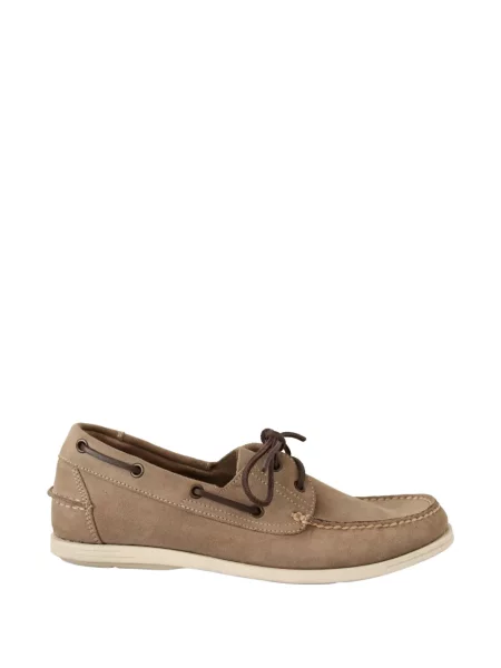 Pantofi loafer Pollini cu șireturi din piele de căprioară
