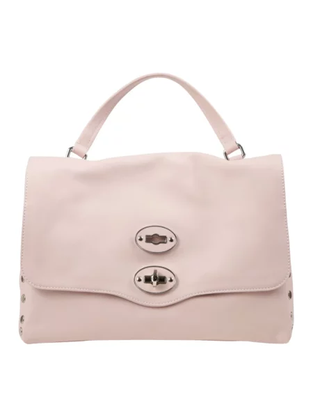 Mała torebka skórzana Zanellato skórzana różowa